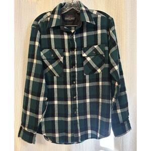 VTG Country Touch Blue Green Mens Flannel Size Medium